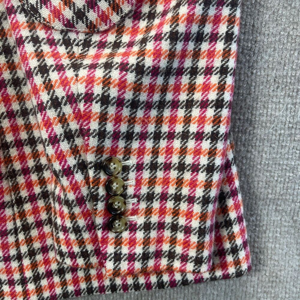 Talbots Blazer Womens 18W Plaid Houndstooth Career Classic Preppy Tailored Chic - Picture 10 of 16